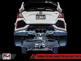 AWE: 2017-19 Honda Civic Type R FK8 - Touring Edition Exhaust w/ Front Pipe (Triple Chrome Silver Tips)