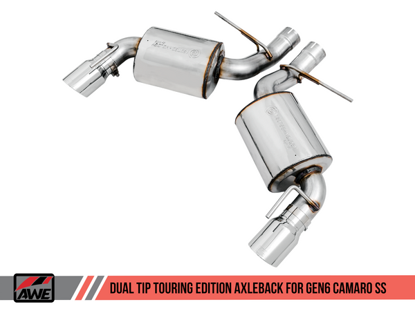 AWE: 2016-2019 Chevrolet Camaro SS 6.2L - Touring Edition Axle-back Exhaust (Chrome Silver Tips Dual Outlet)