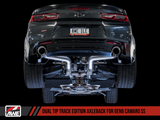 AWE: 2016-19 Chevrolet Camaro SS 6.2L - Track Edition Axleback Exhaust (Diamond Black Tips Dual Outlet)