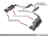 AWE: 2011-13 Porsche 970 Panamera - 2/4 Touring Edition Exhaust (Chrome Silver Tips)