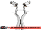 AWE: 2017-19 Chevrolet Camaro SS | ZL1 - Touring Edition Catback Exhaust / Non-Resonated (Chrome Silver Tips Quad Outlet)