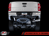 AWE: 2019-21 Ford Ranger - 0FG Exhaust w/ BashGuard (Dual Chrome Silver Tips)