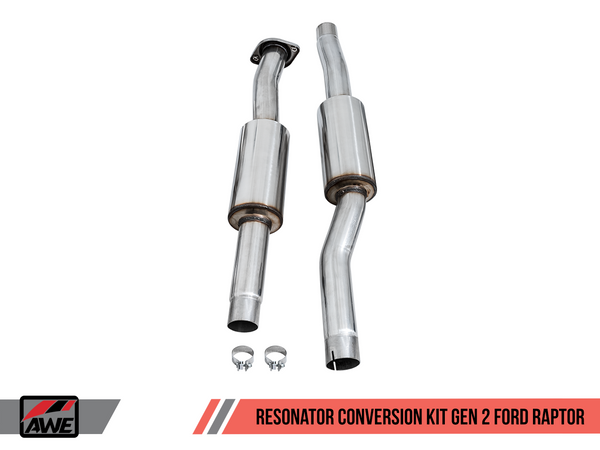 AWE: 2017-2020 Ford Raptor - Resonated Front Pipes Conversion Kit