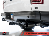 AWE: 2017-20 Ford Raptor - Tailpipes Conversion Kit (Diamond Black 5" Tips)