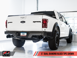 AWE: 2017-20 Ford Raptor - Tailpipes Conversion Kit (Diamond Black 5" Tips)