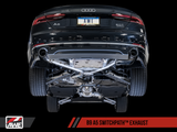 AWE: 2018-21 Audi A5 2.0L - SwitchPath Exhaust Dual Outlet (Diamond Black Tips includes DP / SwitchPath Remote)