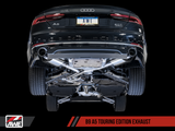 AWE: 2018-2021 Audi B9 A5 2.0 TFSI - Touring Edition Exhaust Dual Outlet Diamond Black Tips (Includes Downpipe)