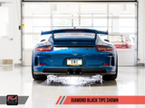AWE: 2010-2011 Porsche 997.2 GT3 | GT3 RS - Center Muffler Delete (Diamond Black Tips)