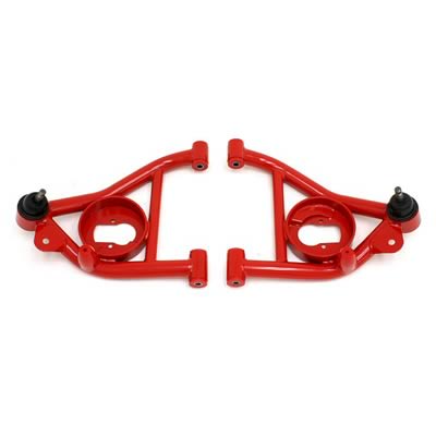 BMR:  1982-1992 GM F-Body Camaro/Firebird A-arms, lower, DOM, non-adj, poly bushings, w/ spring pocket (Red)