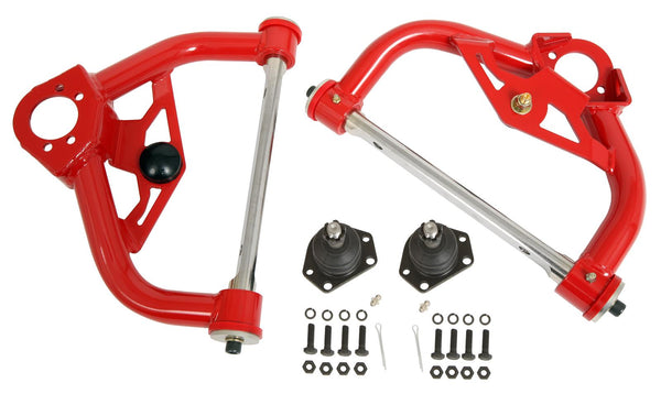 BMR:  1978-1987 GM G-Body A-arms, upper, DOM, non-adjustable, polyurethane bushings (Red)