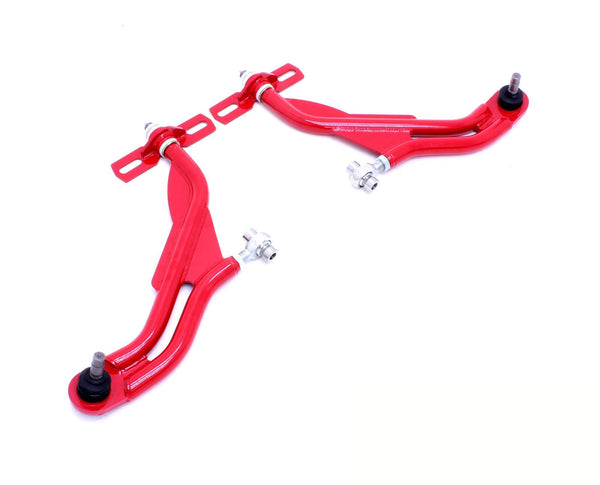 BMR: 2005-2009 S197 Mustangs A-arms, lower, adj, delrin/rod end, 18mm std ht ball joint (Red)