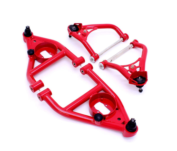 BMR:  1968-1974 GM X-Body A-arm kit, upper (AA005R) and lower (AA006R) (Red)