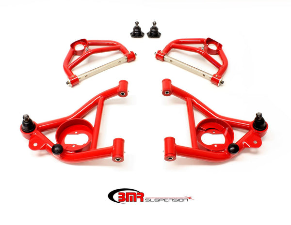 BMR:  1978-1987 GM G-Body A-arm kit, upper (AA012H) and lower (AA011H) (Red)
