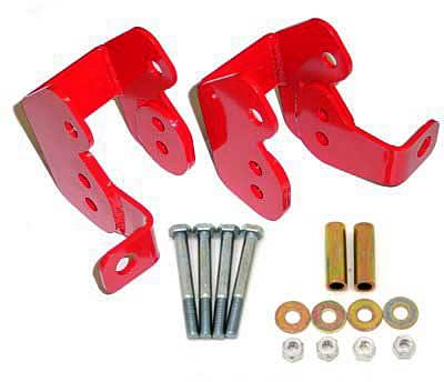 BMR:  1993-2002 F-Body Camaro/Firebird Control arm relocation brackets, bolt-on (Red)