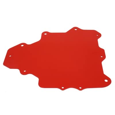 BMR:  1993-2002 GM F-body Camaro/Firebird A/C delete panel, aluminum (Red)