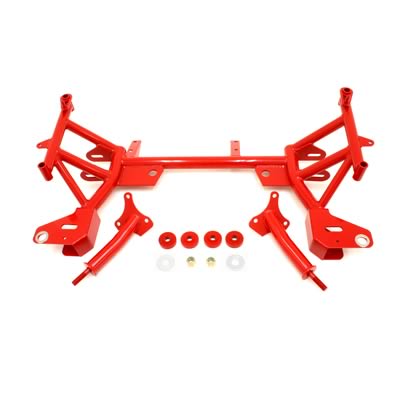 BMR:  1993-2002 GM F-body Camaro/Firebird K-member, SBC/BBC motor mounts, Pinto rack mounts (Red)