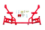 BMR:  2005-2014 S197 Ford Mustang K-member, 1/2" lowered motor mounts, std rack mounts (Red)