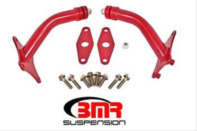 BMR:  2016-2018 Chevy Camaro Motor mount kit with integrated stands, poly bushings (Red)