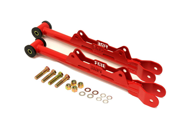 BMR:  2010 - 2015 Chevy Camaro Lower control arms, rear, chrome-moly, non-adjust, delrin (Red)