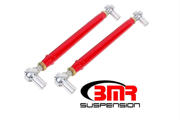 BMR:  1979-1998 Ford Mustang Fox Lower control arms, chrome-moly, double adj, rod/rod, offset (Red)