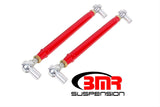 BMR:  1999-2004 Ford Mustang New Edge Lower control arms, chrome-moly, double adj, rod/rod, offset (Red)