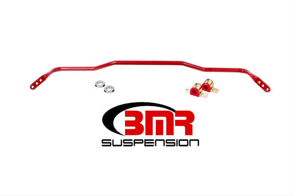 BMR:  2015-2018 Ford Mustang S550 Sway bar kit, rear, hollow 25mm, 3-hole adjustable (Red)