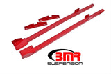 BMR:  1994 - 2004 SN95 Ford Mustang Subframe connectors, weld-on, boxed, premium, hardtop only (Red)