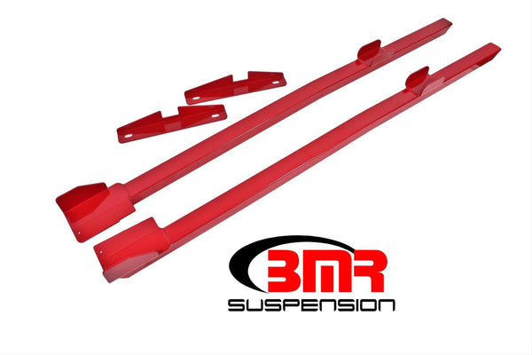 BMR:  1994 - 2004 SN95 Ford Mustang Subframe connectors, weld-on, boxed, premium, hardtop only (Red)