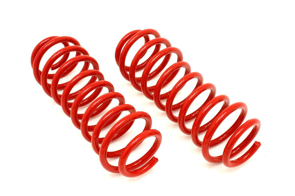 BMR: 2005 - 2014 Ford Mustang S197 Lowering springs, rear, 1.5 drop, performance/drag, GT/GT500 (Red)