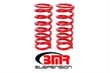BMR: 1979 - 2004 Ford Mustang New Edge Lowering springs, front, 1" drop, 525 spring rate (Red)