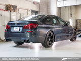 AWE: 2013-16 BMW M5 F10 4.4L - Touring Edition Axle Back Exhaust (Diamond Black Tips)