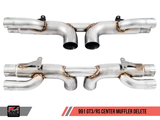 AWE: 2015-2019 Porsche 991 GT3 | GT3 RS - Center Muffler Delete (Chrome Silver Tips)