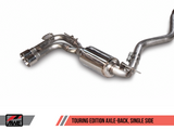 AWE: 2014-2019 BMW 428i 2.0T Touring Edition Axle-back Exhaust Single Side Chrome Silver Tips 80mm
