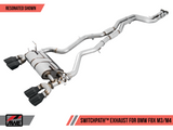 AWE: 2015-2020 BMW M4 3.0T - Non Resonated SwitchPath Exhaust Diamond Black Tips 102mm