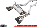 AWE: 2015-2020 BMW M4 3.0T - Non Resonated SwitchPath Exhaust Diamond Black Tips 102mm