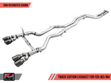 AWE: 2015-20 BMW M4 3.0T - Non-Resonated Track Edition Exhaust (Chrome Silver Tips 90mm)