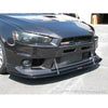 APR Front Wind Splitter 2008-Up Mitsubishi Evolution X with OEM lip