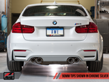 AWE: 2015-2018 BMW M3 3.0T - Resonated SwitchPath Exhaust Chrome Silver Tips 90mm