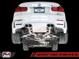 AWE: 2015-2018 BMW M3 3.0T - Non Resonated SwitchPath Exhaust Chrome Silver Tips 90mm