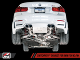 AWE: 2015-2018 BMW M3 3.0T - Resonated SwitchPath Exhaust Diamond Black Tips 102mm