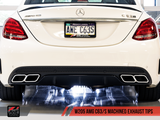 AWE: 2015-2020 Mercedes-Benz AMG C63 | C63S - Machined Exhaust Tips Brushed Silver