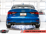 AWE: 2015-2020 Audi 8V S3 SwitchPath Exhaust w/ 102mm Chrome Silver Tips