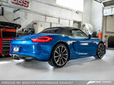 AWE: 2014-16 Porsche 981 Boxster | Cayman - Performance Exhaust (Diamond Black Tips)