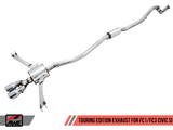AWE: 2017-20 Honda Civic SI - Touring Edition Exhaust w/ Front Pipe (Dual Chrome Silver Tips)