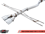 AWE: 2017-2020 Honda Civic SI - Track Edition Exhaust with Front Pipe Dual Diamond Black