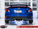 AWE: 2017-2020 Honda Civic SI - Touring Edition Exhaust w/ Front Pipe (Triple Diamond Black Tips)