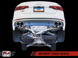 AWE: 2018-2020 Audi B9 S4 3.0T Quattro - SwitchPath Exhaust Non-Resonated Diamond Black 90mm Tips