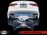 AWE: 2018-2020 Audi B9 S4 3.0T Quattro - SwitchPath Exhaust Non-Resonated Diamond Black 102mm Tips