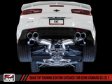 AWE: 2017-19 Chevrolet Camaro SS | ZL1 - Touring Edition Catback Exhaust / Non-Resonated (Chrome Silver Tips Quad Outlet)