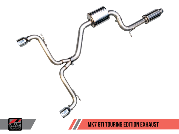 AWE: 2015-17 Volkswagen MK7 GTI 2.0T - Touring Edition Exhaust (Chrome Silver Tips)